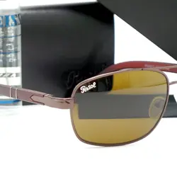 عینک آفتابی مردانه پرسول Persol شیشه سنگ UV400 دسته فنری