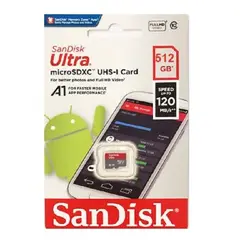 کارت حافظه microSDHC سن دیسک مدل Ultra A1 کلاس 10ظرفیت 512 گیگابایت ا Sa