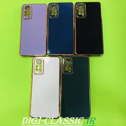 قاب گوشی Redmi Note 11 Pro 4G Global - Redmi Note 11 Pro 5G Global - Redmi Note 11E Pro 5G شیائومی طرح ژله ای مای کیس گلد لاین دور طلایی محافظ لنز شیشه ای در رنگ بندی متنوع کد 9