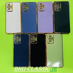 قاب گوشی Redmi Note 10 Pro 4G - Redmi Note 10 Pro Max شیائومی طرح ژله ای مای کیس گلد لاین دور طلایی محافظ لنز شیشه ای در رنگ بندی متنوع کد 3