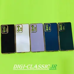 قاب گوشی Mi 11T - Mi 11T Pro شیائومی طرح ژله ای مای کیس گلد لاین دور طلایی محافظ لنز شیشه ای در رنگ بندی متنوع کد 7