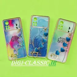 قاب گوشی Poco X4 Pro 5G شیائومی طرح لاکچری دستبندی آویزدار زنجیری قلبی محافظ لنز دار کد 7