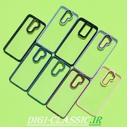 قاب گوشی Redmi Note 8 Pro شیائومی اورجینال نیو اسکین NEW SKIN متال کیس Metal طرح پشت طلق شفاف دور سیلیکونی در رنگ بندی متنوع کد 5