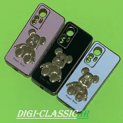 قاب گوشی Xiaomi 12T - Xiaomi 12T Pro - Redmi K50 Ultra شیائومی اورجینال طرح ژله ای مای کیس خرس طلایی تدی برجسته POWER BEAR محافظ لنز دار در رنگ بندی متنوع کد 2