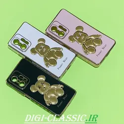 قاب گوشی Mi 11T - Mi 11T Pro شیائومی اورجینال طرح ژله ای مای کیس خرس طلایی تدی برجسته POWER BEAR محافظ لنز دار در رنگ بندی متنوع کد 3
