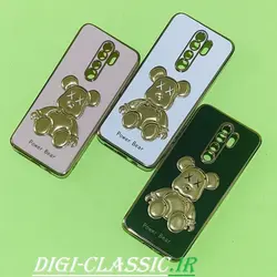 قاب گوشی Redmi Note 8 Pro شیائومی اورجینال طرح ژله ای مای کیس خرس طلایی تدی برجسته POWER BEAR محافظ لنز دار در رنگ بندی متنوع کد 4