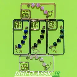 قاب گوشی Redmi Mi 11 Lite شیائومی طرح الکتروپلیتینگ شفاف اورجینال مای کیس My Case Anyland دستبندی زنجیری قلبی مخمل آویزدار محافظ لنز دار در رنگ بندی متنوع کد 1