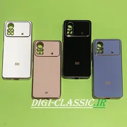 قاب گوشی Poco X4 Pro 5G شیائومی اورجینال طرح ژله ای مای کیس گلد لاین دور طلایی محافظ لنز دار در رنگ بندی متنوع کد 1