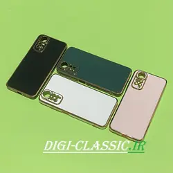قاب گوشی Redmi Note 11 4G - Redmi Note 11S شیائومی اورجینال طرح ژله ای مای کیس گلد لاین دور طلایی محافظ لنز دار در رنگ بندی متنوع کد 2