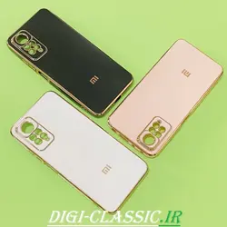 قاب گوشی Redmi Note 11 Pro 4G Global - Redmi Note 11 Pro 5G Global - Redmi Note 11E Pro 5G شیائومی اورجینال طرح ژله ای مای کیس گلد لاین دور طلایی محافظ لنز دار در رنگ بندی متنوع کد 1