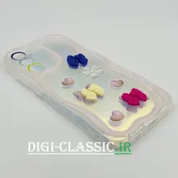 قاب گوشی Galaxy S21 FE سامسونگ طرح خامه ای عروسکی سه بعدی سیلیکون پشت شفاف TPU کپسولی بالشتی محافظ لنز دار به همراه برچسب هولوگرامی رنگ صورتی کد 10