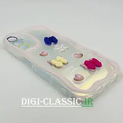 قاب گوشی Galaxy A24 سامسونگ طرح خامه ای عروسکی سه بعدی سیلیکون پشت شفاف TPU کپسولی بالشتی محافظ لنز دار به همراه برچسب هولوگرامی رنگ صورتی کد 5