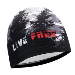 کلاه بیس نیم پلار هیمالیا کد 306435 طرح LIFE FREE رنگ خاکستری مشکی