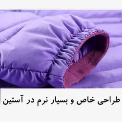 کاپشن پر زنانه سبک هومتو کد 20224B رنگ صورتی کمرنگ