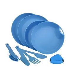 ست ظروف دو نفره لایف کمپ مدل LUNCH SET کد 45819 رنگ آبی کمرنگ