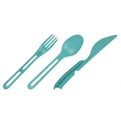 ست قاشق و کارد و چنگال PROCOOK مدل TRAVEEL CUTERY SET3 PIECE رنگ سبز آبی