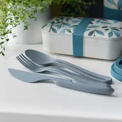 ست قاشق و کارد و چنگال PROCOOK مدل TRAVEEL CUTERY SET3 PIECE رنگ کرم