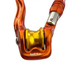 کارابین پیچ قرقره دار کایلاس مدل ROTA SG PULLEY کد EC202 رنگ نقره ای