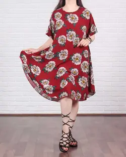 تونیک (پیراهن) نیم آستین نخ وارداتی پامچال