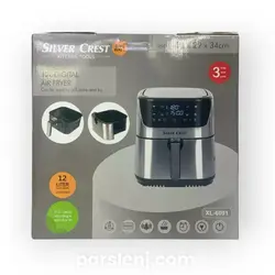 فروشگاه اینترنتی پارس لنج - سرخ کن رژیمی سبددار تمام استیل سیلور کرست 12لیتری 6091