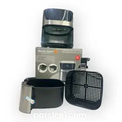 فروشگاه اینترنتی پارس لنج - سرخ کن رژیمی سبددار تمام استیل سیلور کرست 12لیتری 6091