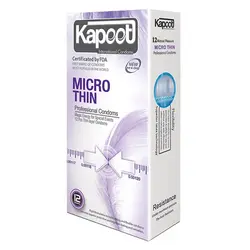 قیمت و خرید کاندوم میکرو نازک کاپوت Kapoot Micro Thin بسته 12 عددی | پاورخان