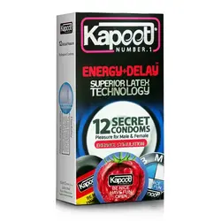 قیمت و خرید کاندوم انرژی تاخیری کاپوت Kapoot Energy Delay بسته 12 عددی | پاورخان