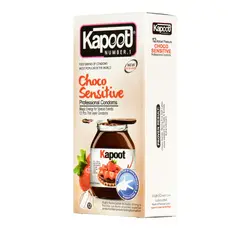 قیمت و خرید کاندوم تاخیری و گرم کننده کاپوت مدل Kapoot Choco Sensitive بسته 12 عددی | پاورخان