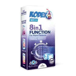قیمت و خرید کاندوم خاردار و خنک ۸ کاره بزرگ ناچ کدکس Nach Kodex 8 in 1 Function | پاورخان