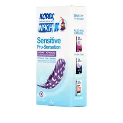 قیمت و خرید کاندوم فوق نازک و ضد حساسیت کدکس مدل Kodex Sensitive Pro-Sensation بسته 12 عددی | پاورخان