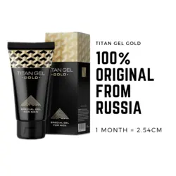 قیمت و خرید ژل اصل تیتان طلایی Gold حجم دهنده آلت آقایان ساخت روسیه (افزایش طول و حجم آلت آقایان) | پاورخان