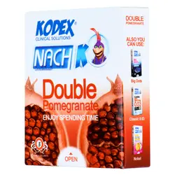قیمت و خرید کاندوم کدکس مدل Nach Kodex Double Pomegrante بسته 3 عددی | پاورخان