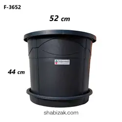گلدان پلاستیکی گلپونه 3652 مدل گرد آزالیا