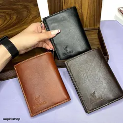 کیف پول چرم طبیعی مردانه از برند چرمسال کد 510 - سپید شاپ