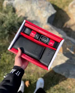 ست هدیه کیف و کمربند مردانه پولو کد 119 - سپید شاپ