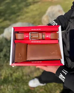 ست هدیه کیف و کمربند مردانه پولو کد 119 - سپید شاپ