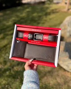 ست هدیه کیف و کمربند مردانه پولو کد 119 - سپید شاپ