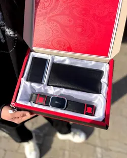 ست هدیه کیف و کمربند مردانه فراگامو کد 118 - سپید شاپ