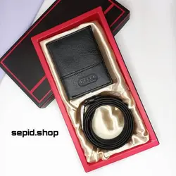 ست هدیه کیف و کمربند مردانه کد 109 - سپید شاپ