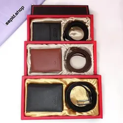 ست هدیه کیف و کمربند مردانه کد 109 - سپید شاپ