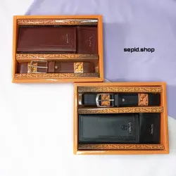 ست هدیه کیف و کمربند مردانه کد 108 - سپید شاپ