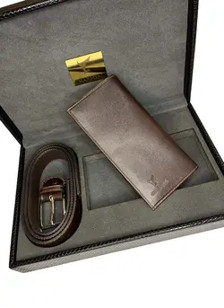 ست هدیه جعبه پوستماری مردانه چرمسال کد 105 - سپید شاپ