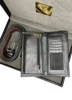 ست هدیه جعبه پوستماری مردانه چرمسال کد 105 - سپید شاپ