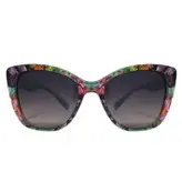 عینک آفتابی زنانه مدل گربه ای طرح گل کد 0120 UV400