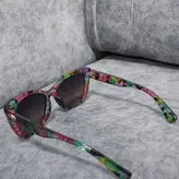 عینک آفتابی زنانه مدل گربه ای طرح گل کد 0120 UV400