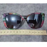 عینک آفتابی زنانه مدل گربه ای طرح گل کد 0120 UV400