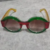 عینک آفتابی زنانه مدل گرد شاین دار کد 86 UV400