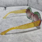 عینک آفتابی زنانه مدل گرد شاین دار کد 86 UV400