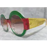 عینک آفتابی زنانه مدل گرد شاین دار کد 86 UV400