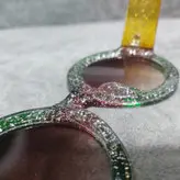 عینک آفتابی زنانه مدل گرد شاین دار کد 86 UV400